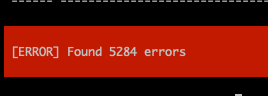 [ERROR] Found 5284 errors